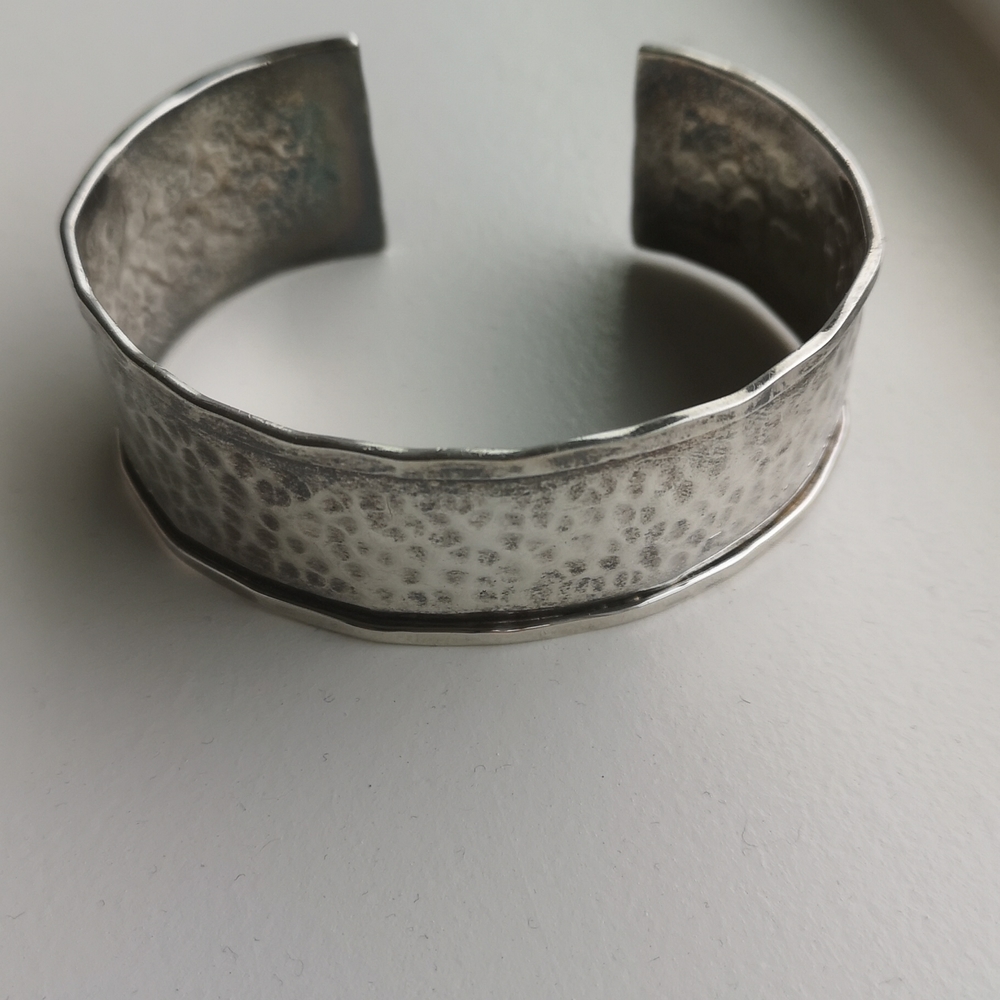 Beautifully Textured Sterling Silver Cuff